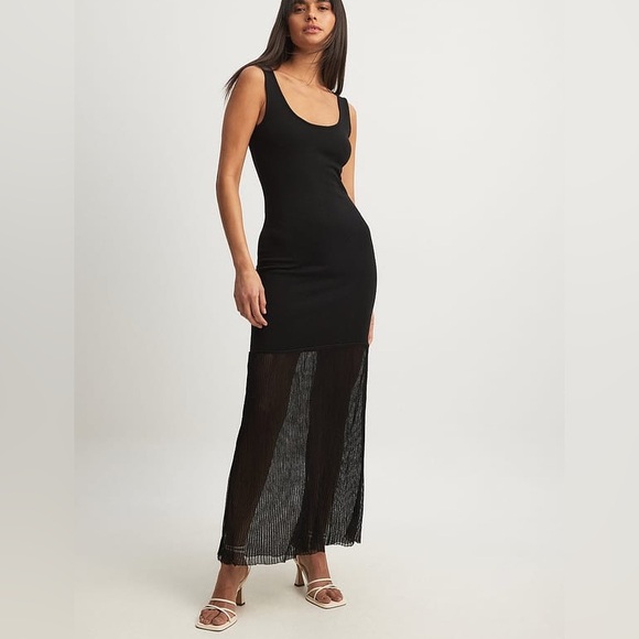 NAKD Black Sheer Tank Dress NWOT - Picture 1 of 7